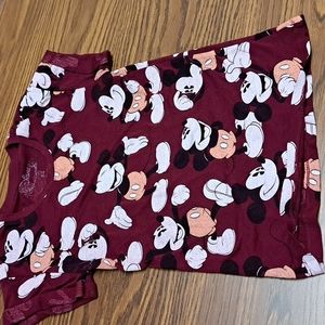 Happy Mickey Mouse XSmall Womens Short Sleeve Shirt